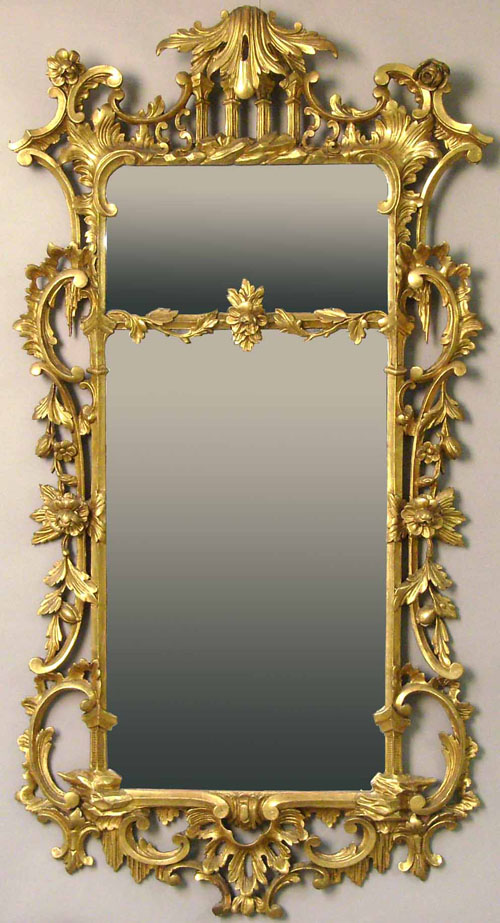 Appraisal: Georgian style giltwood mirror h