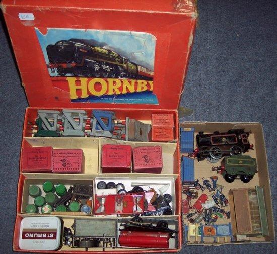 Appraisal: A Hornby Clockwork Locomotive British Railways tender various advertising hoardings