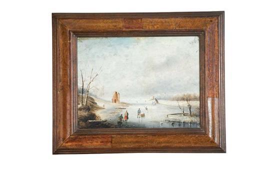 Appraisal: WINTER SCENE EUROPEAN SCHOOL MID TH CENTURY Oil on board