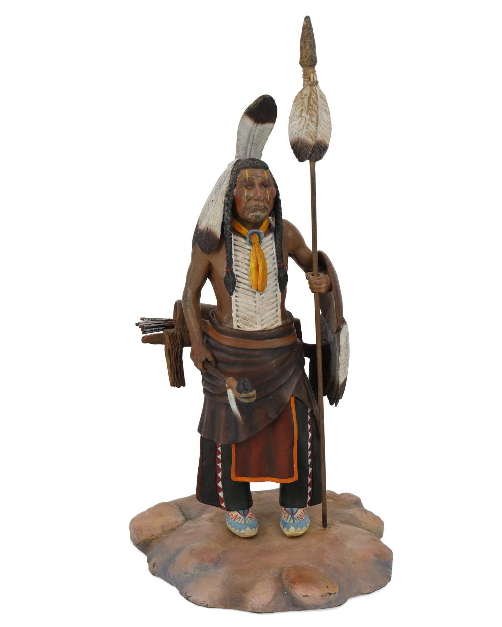 Appraisal: CECIL E WAKEFIELD - STANDING FIGURE WITH QUIVER AND SPEAR