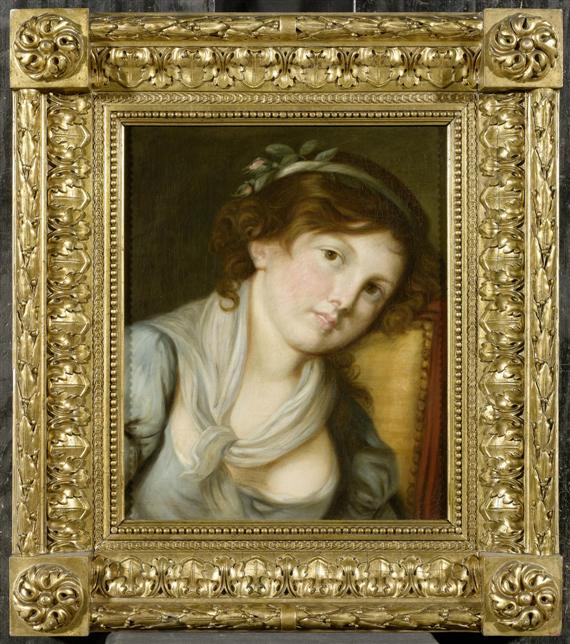 Appraisal: GREUZE JEAN BAPTISTE FOLLOWER OF Tournus - Paris A girl's