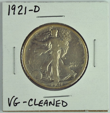 Appraisal: -D Walking Liberty Half DollarKey coin in this series Grades