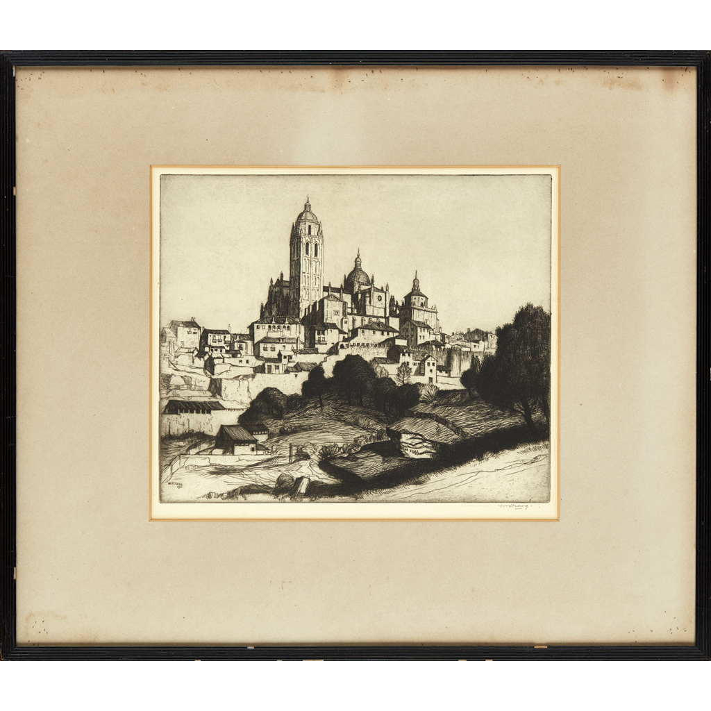 Appraisal: WILLIAM STRANG SCOTTISH - TOLEDO Signed etching cm x cm