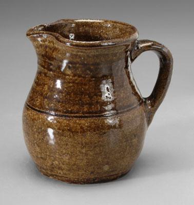 Appraisal: Cheever Meaders stoneware pitcher White County Georgia - alkaline glaze