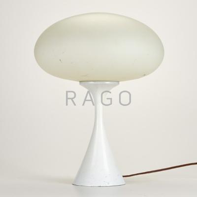 Appraisal: LAUREL Mushroom table lamp Newark NJ s Mushroom-shaped frosted shade