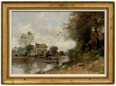 Appraisal: Paul Trouillebert painting Paul Desire Trouillebert French - Paysage de