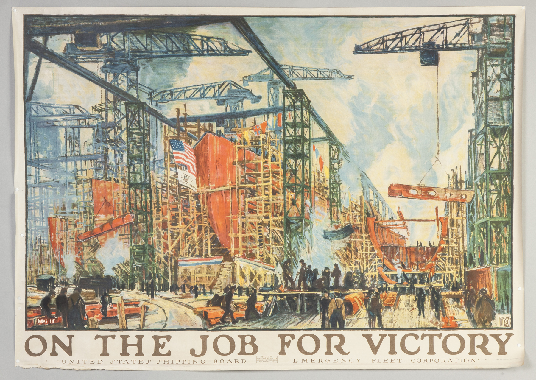 Appraisal: Group of Four Vintage Posters On the Job for Victory