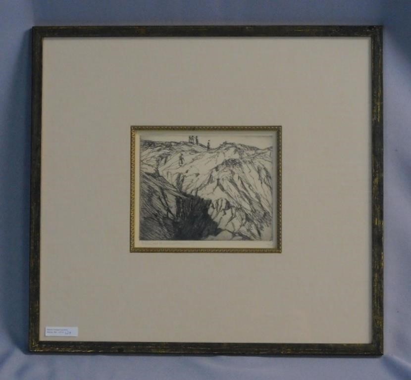 Appraisal: etching titled The Cliff Signed lower left in pencil edition