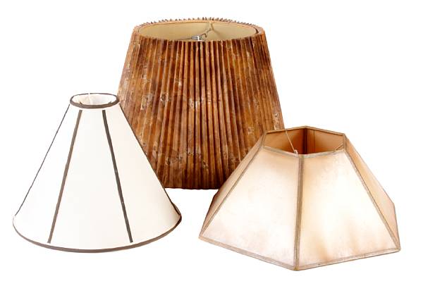 Appraisal: An assorted group of lampshades various sizes and dimensions