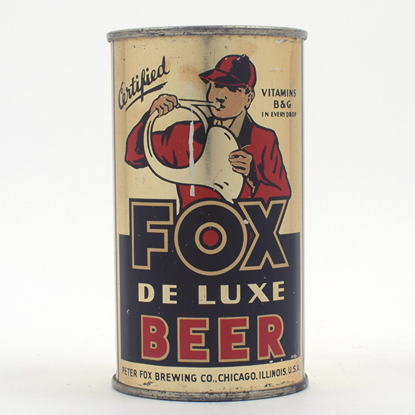 Appraisal: Fox De Luxe Beer Opening Instruction Flat Top LUSCIOUS -