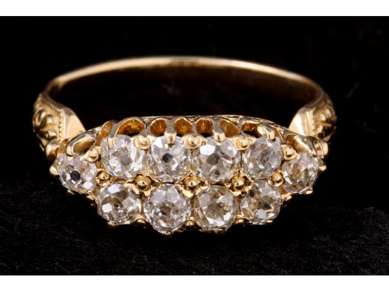 Appraisal: Ladies Victorian - K Gold Diamond Ring ten prong set