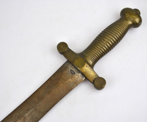 Appraisal: A th century French short sword the brass handle with