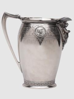 Appraisal: GORHAM Medallion Pattern Silver Water Pitcher GORHAM MEDALLION PATTERN SILVER