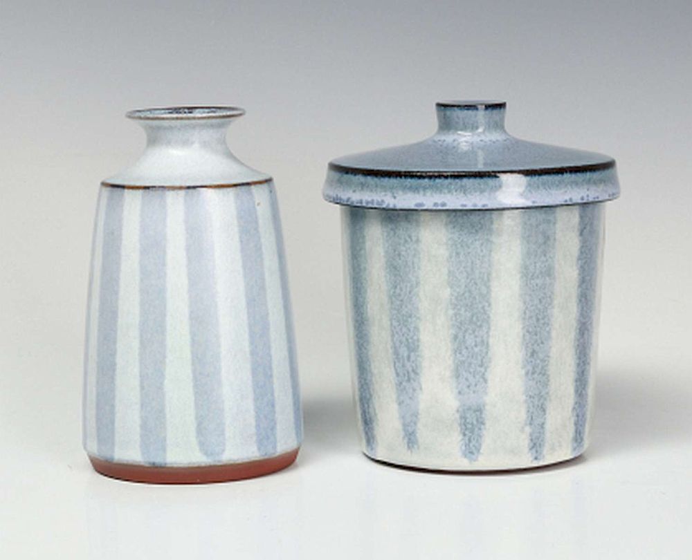 Appraisal: TWO CERAMIC WORKS BY STUDIO POTTER RUPERT DEESE A modernist