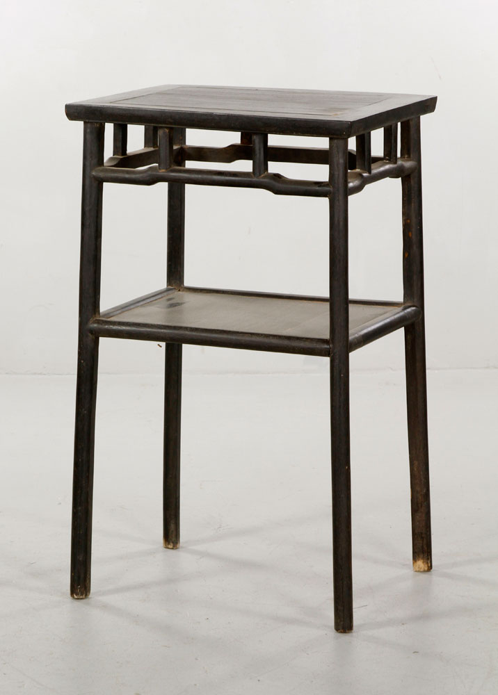 Appraisal: - Chinese Stand Stand China black teak wood h x