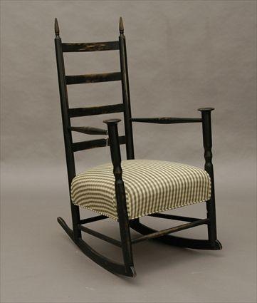 Appraisal: Black-Painted Rocking Chair