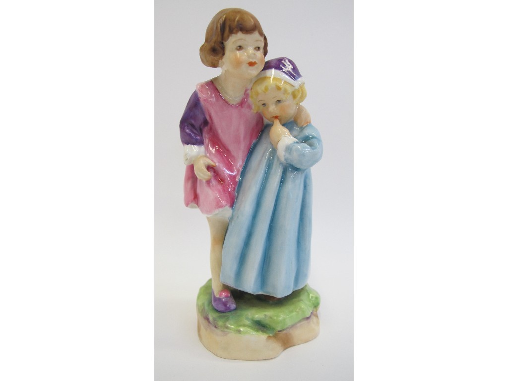 Appraisal: Royal Worcester figure 'Babes in the Wood' modelled by Freda