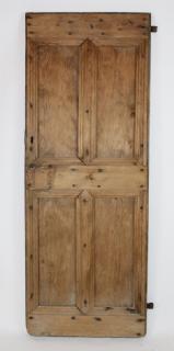 Appraisal: French early th century wooden door with iron studs h