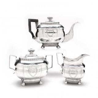 Appraisal: A Federal Era Coin Silver Tea Set Mark of William