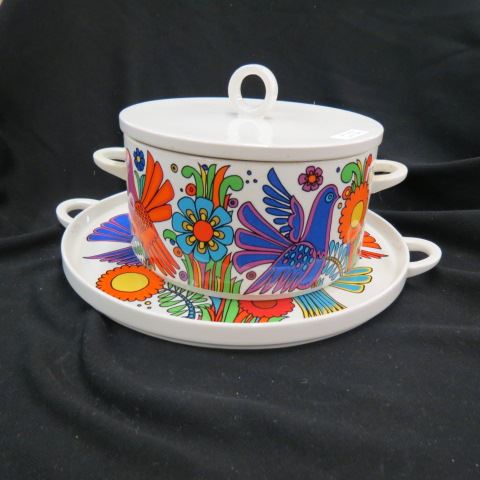 Appraisal: Villeroy Boch Acapulco China mid-century modern covered casserole and a