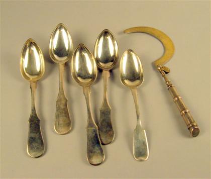 Appraisal: Group of Russian silver tablewares late th century various makers