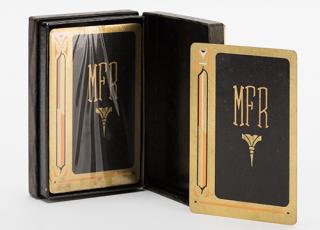 Appraisal: Raymond's Personally Monogrammed Playing Cards Raymond s Personally Monogrammed Playing