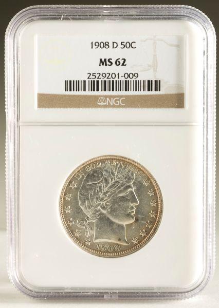 Appraisal: NGC MS -D Barber Half Dollar