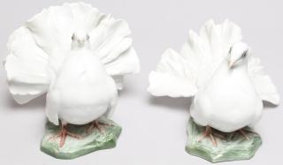 Appraisal: Pair of Signed Rosenthal Courting Doves Figurines Hand-painted the male