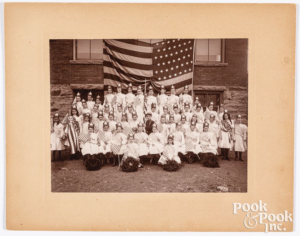 Appraisal: Two patriotic photographs of Fourth of July Two patriotic photographs