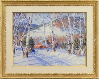 Appraisal: JOHN WHORF American - BIRCHES IN WINTER WHITE RIVER JUNCTION