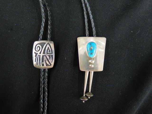 Appraisal: Indian Sterling Bolo Ties