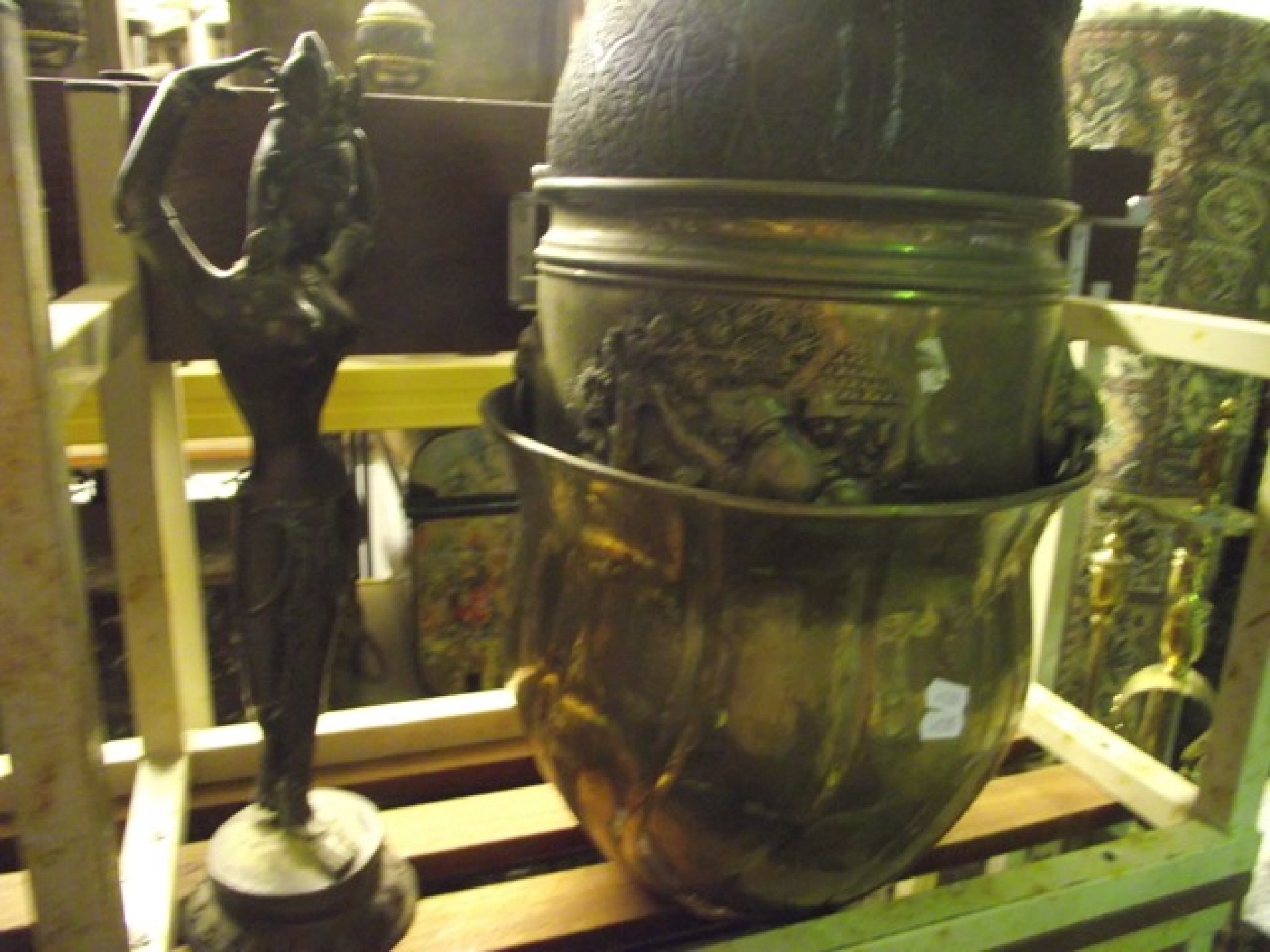 Appraisal: A th century copper samovar with foliate detail a cast