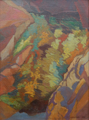 Appraisal: Christian Dull American - Looking Down the Canyon Oil on