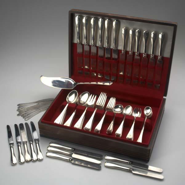 Appraisal: TIFFANY CO Partial silver flatware service for eight in the