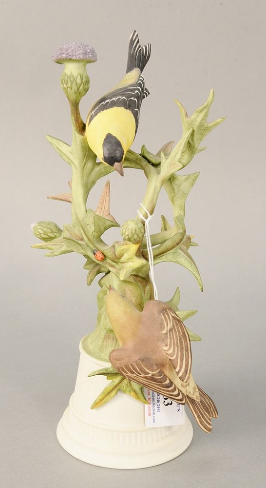 Appraisal: Boehm porcelain Goldfinch bird group marked on bottom Boehm Limited