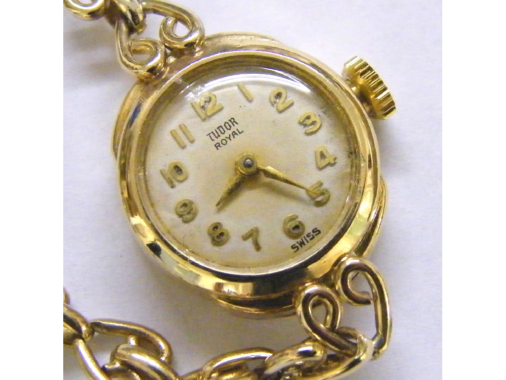 Appraisal: Tudor Royal ct lady's bracelet watch jewels original bracelet gm