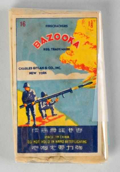 Appraisal: Bazooka -Pack Firecrackers Class Charles Gitlan Co New York Condition