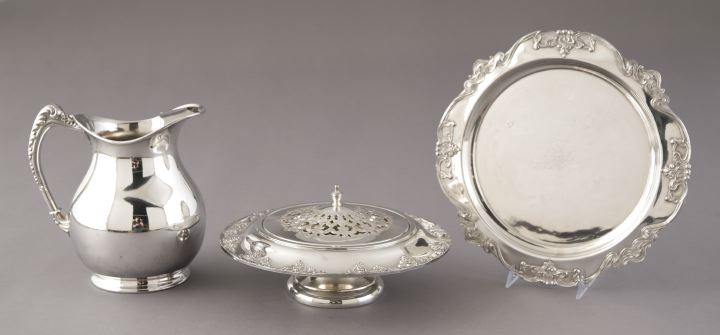 Appraisal: Three-Piece Group of Silverplate consisting of an attractive Knickerbocker Silver