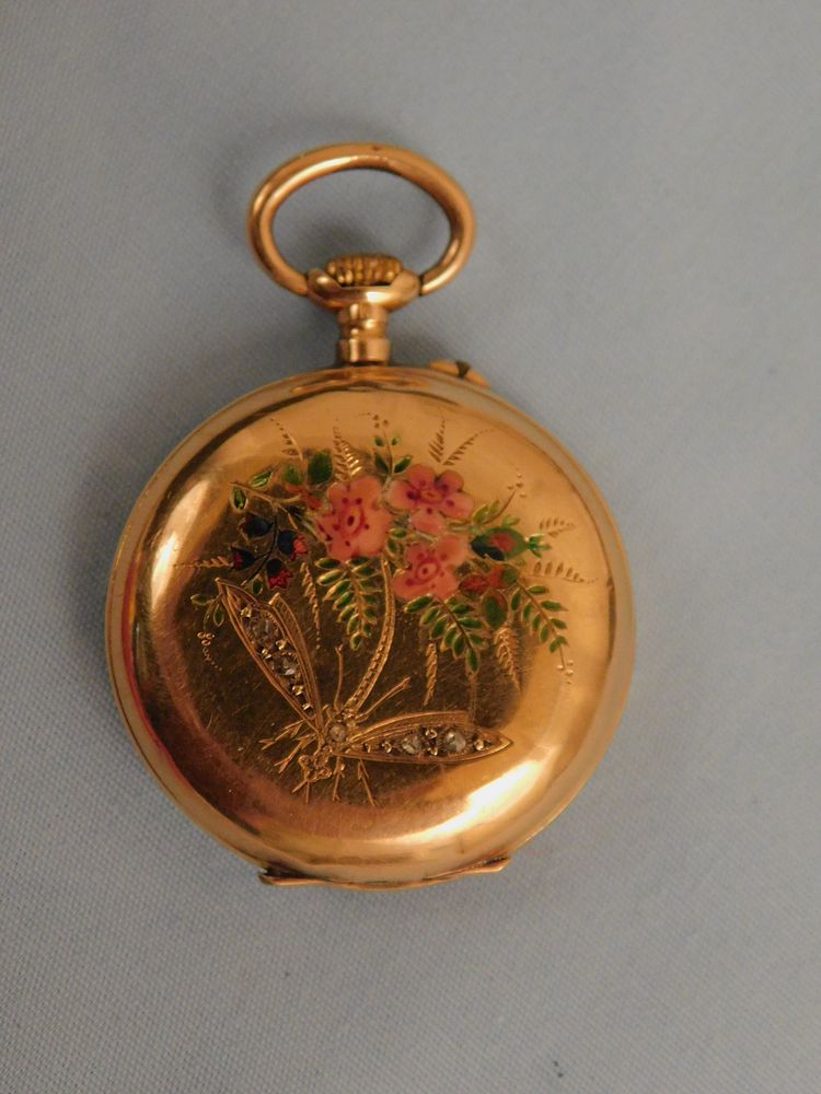 Appraisal: RUSSIAN K GOLD ENAMEL POCKET WATCH Antique solid k gold