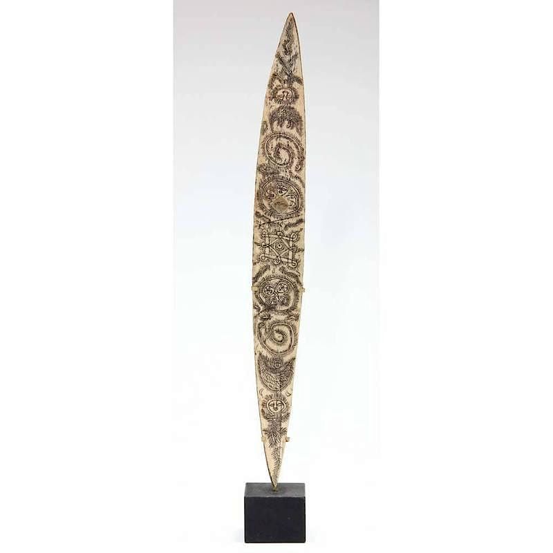 Appraisal: Indonesian Divination Wand Batak Tribe Sumatra th century carved from