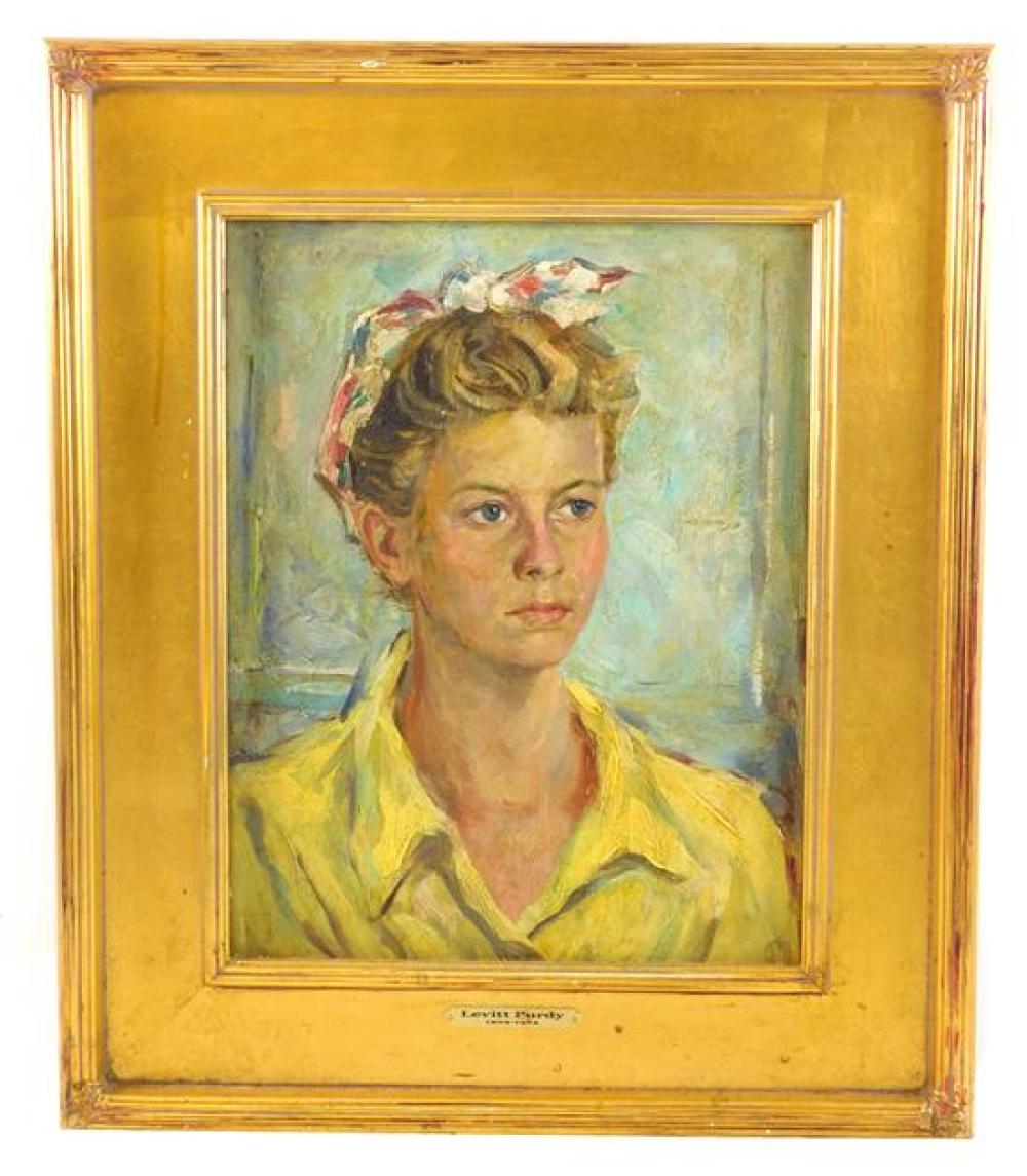 Appraisal: Levitt Purdy American - unsigned oil on panel depicts artist's