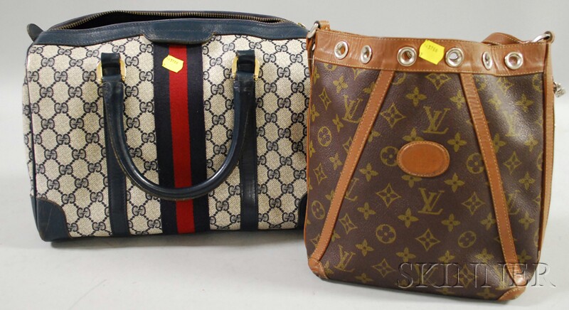 Appraisal: Two Lady's Designer Handbags a Gucci satchel and a small