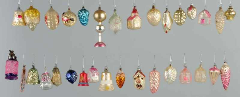 Appraisal: Lot of Blown Glass Ornaments Description Assorted shapes including houses