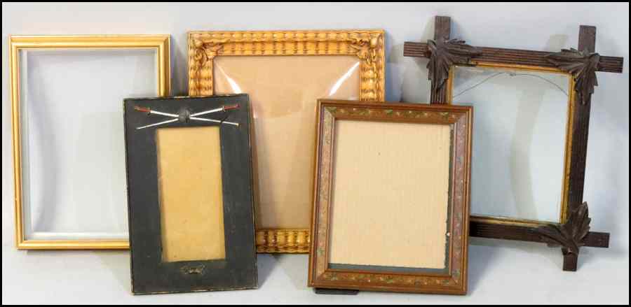 Appraisal: GROUP OF EIGHT ASSORTED WOOD FRAMES Various sizes largest ''