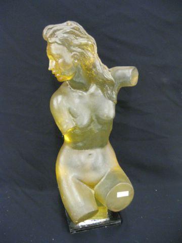 Appraisal: Art Moderne Acrylic Statue of a Female Torso tall