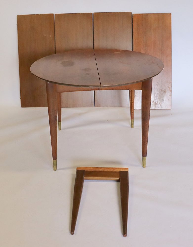 Appraisal: Midcentury Gio Ponti Dining Table With Leaves Singer Sons Italy