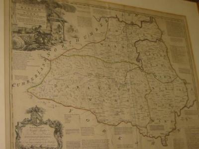 Appraisal: THOMAS KITCHEN Durham hand coloured map with title and dedication