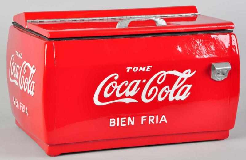 Appraisal: Unusual Spanish Coca-Cola Countertop Cooler This nice petite size is