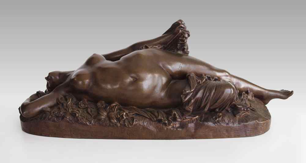 Appraisal: CLESINGER Auguste French - Woman Bitten by a Snake Bronze