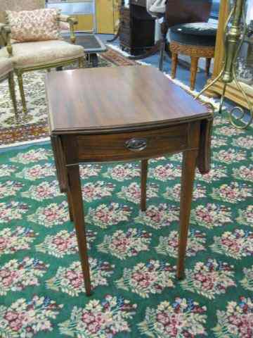 Appraisal: Hubbell Mahogany Dropside Table with drawer '' tall '' x